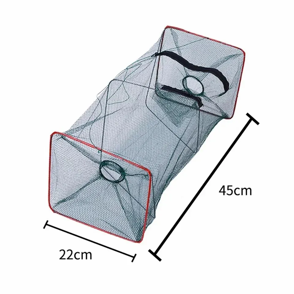 Collapsible Cast Net Fish Cage 1pc Nylon Mesh Fine Trap For Crab Shrimp And Crayfish Fishing Tackle For Outdoor Enthusiasts