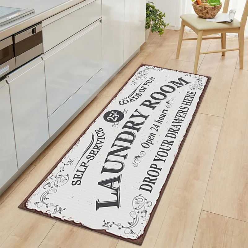 VIKAMA Kitchen And Bathroom Entrance Floor Mat Water-Absorbent Dirt-Resistant Stain-Proof Easy To Clean Suitable For Home Decor