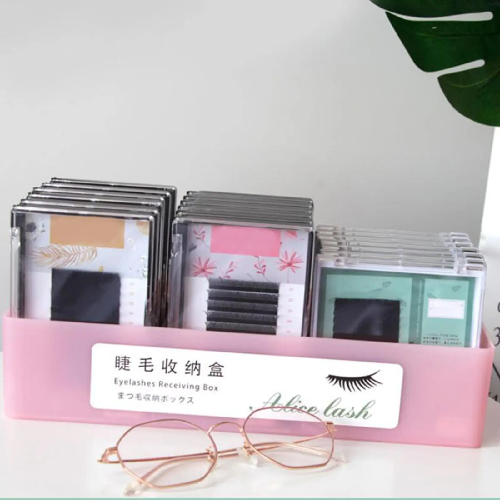 化粧品収納まつげボックス、マルチカラーオーガナイザー、アクセサリーとまつげ接着剤用メイクアップツール（美容サロン向け）