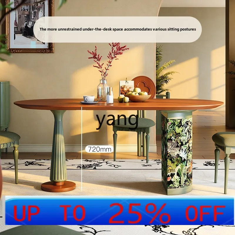 

LTT французский ретро обеденный стол для маленькой квартиры, дома, антикварный остров для гостиной, обеденный стол