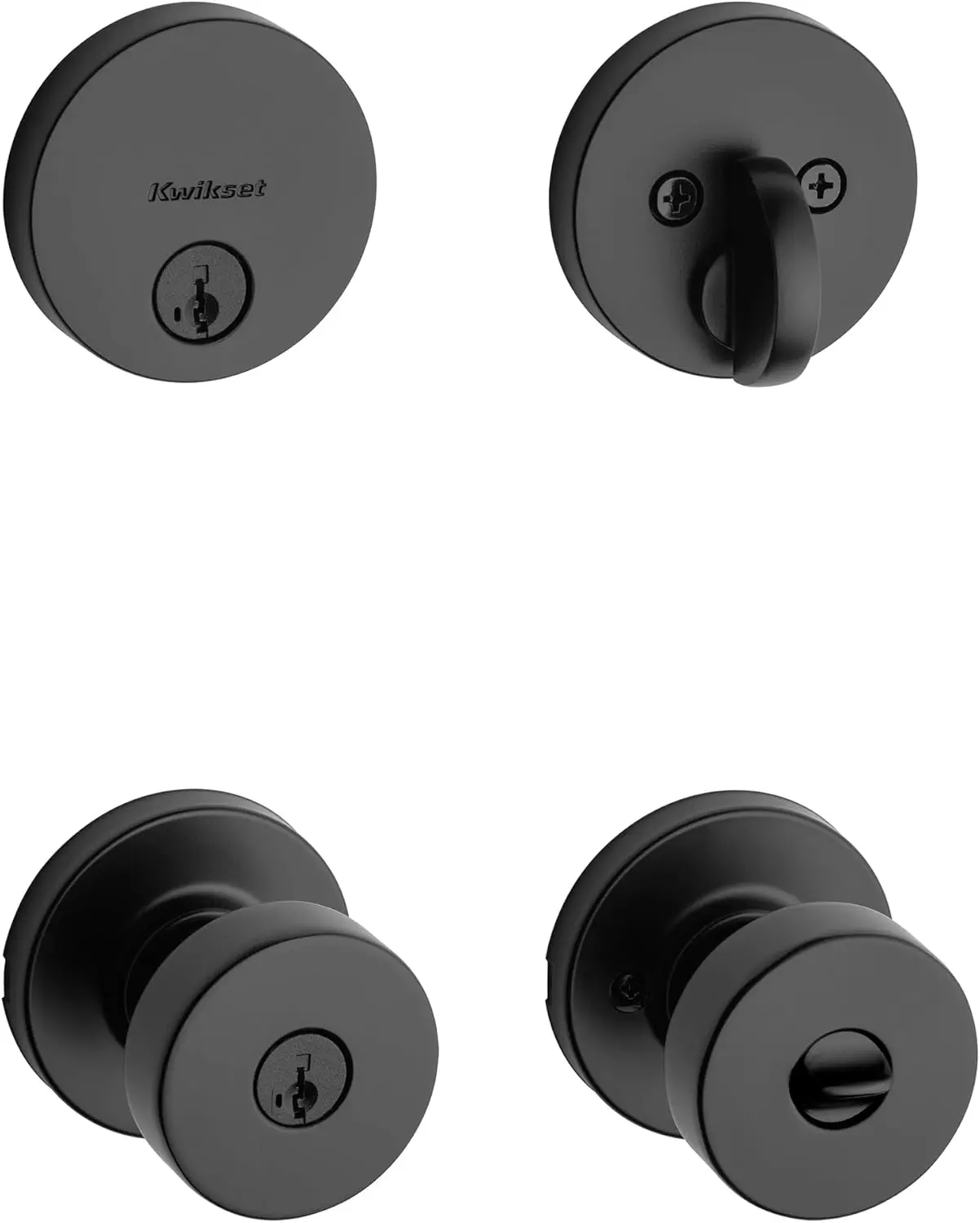 

Комбинированный дверной замок с функцией SmartKey в матовом черном цвете
