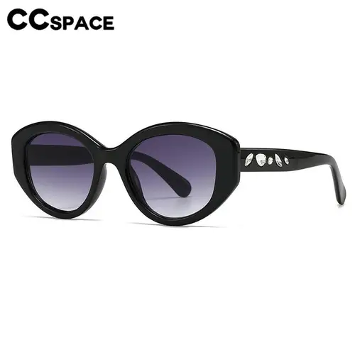 Imagen 2 del producto Gafas de sol ovaladas con protección Uv para mujer, marca de lujo informales de lentes de sol, a la moda, de tamaño pequeño, con espejo Uv400, 57489