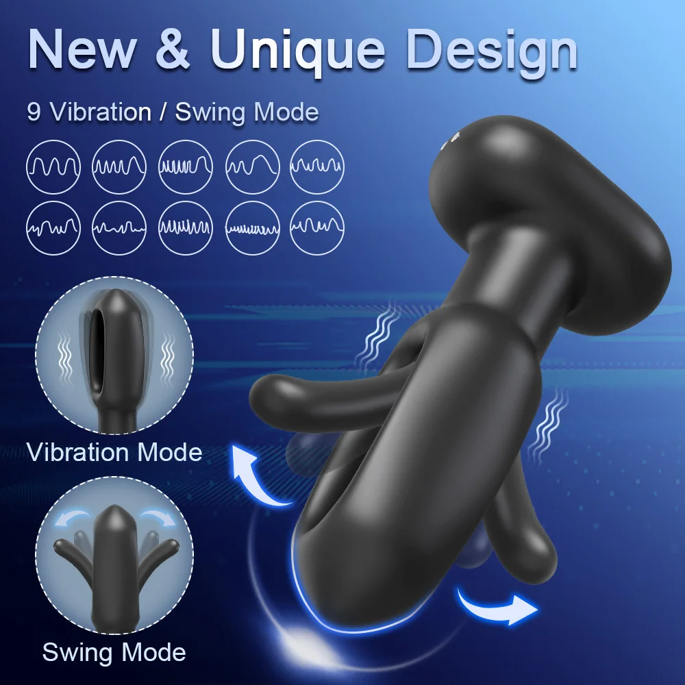 App Control Vibrador massageador de próstata para homens e mulheres, sem fio, Bluetooth, plug anal, vibração anal, brinquedos sexuais para casais e