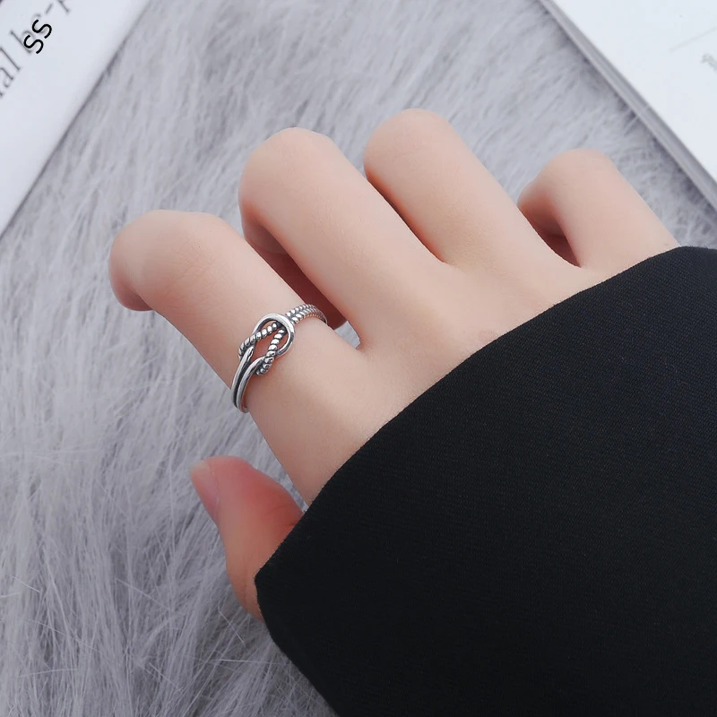 All Body Sterling Silver S925 Resizable Ring for Men/Women Fashion Simple Unique Design Hand Finger Circle Accessories