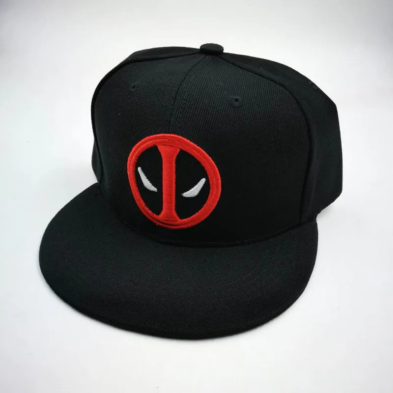 Deadpool Embroidery Cap Logo Embroider Baseball Caps Children Adjustable Sunshade Hats Hip Hop Hat Flat Brim Streetwear Decor