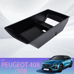 For PEUGEOT 408 2023/308 2021-2023 Car Armrest Storage Box Center Console Organize Tray Storage Box Central Tidying Accessories