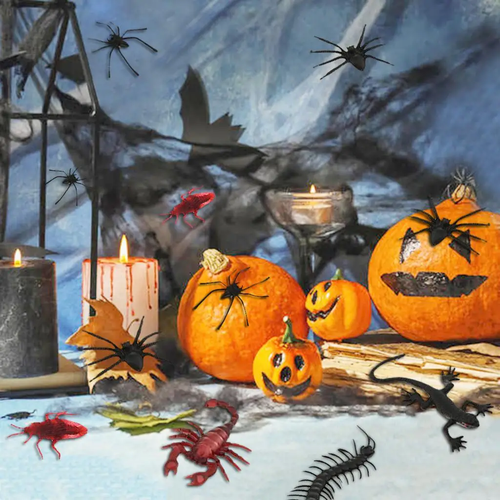 44/150pcs Horror Halloween Props Tricks Simulation Model Prank