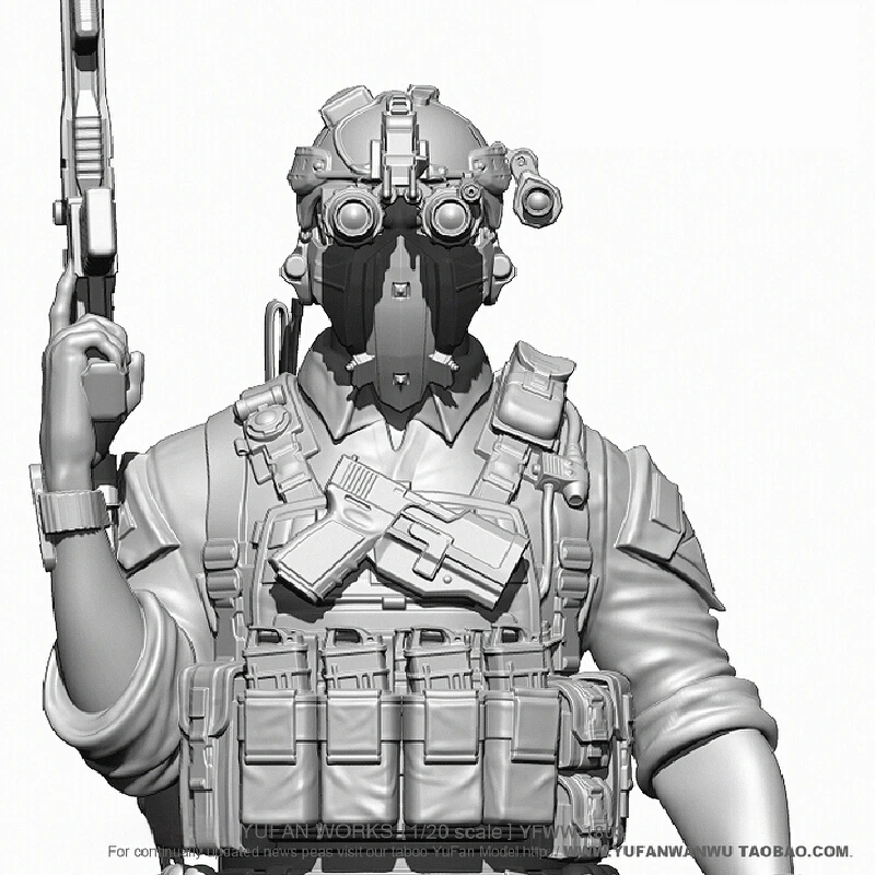 

1/20 Navy Seal Soldiers Resin Model Figure Gk Micro Miniature 3d Printed White Model Toy Unassembled And Unpainted Kit