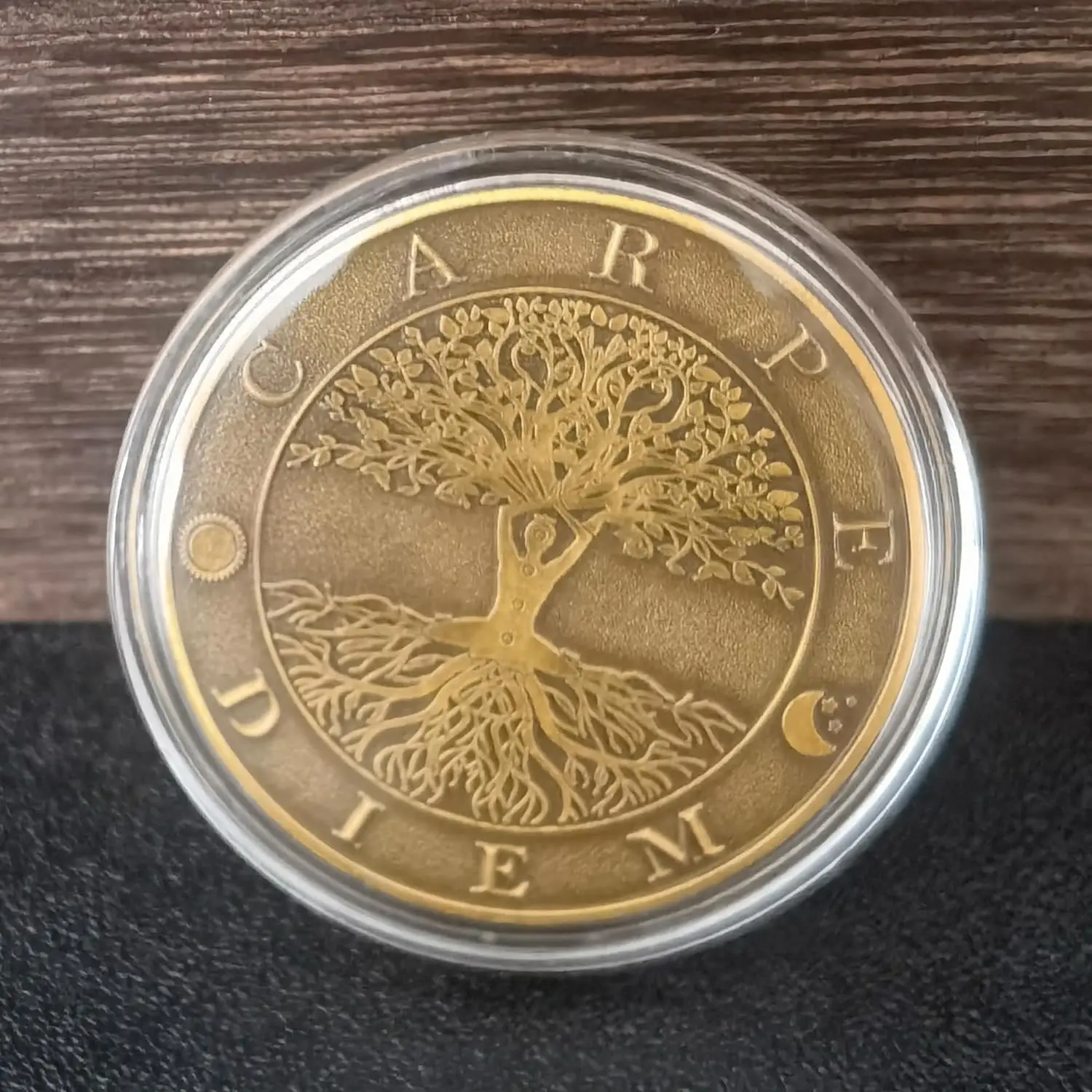 Kolekcjonerska moneta pamiątkowa ze stopu cynku 1,57 cala Memonto Mori Carpe Diem Moneta Stoic z przypomnieniem Żeton Skull Challenge Coin