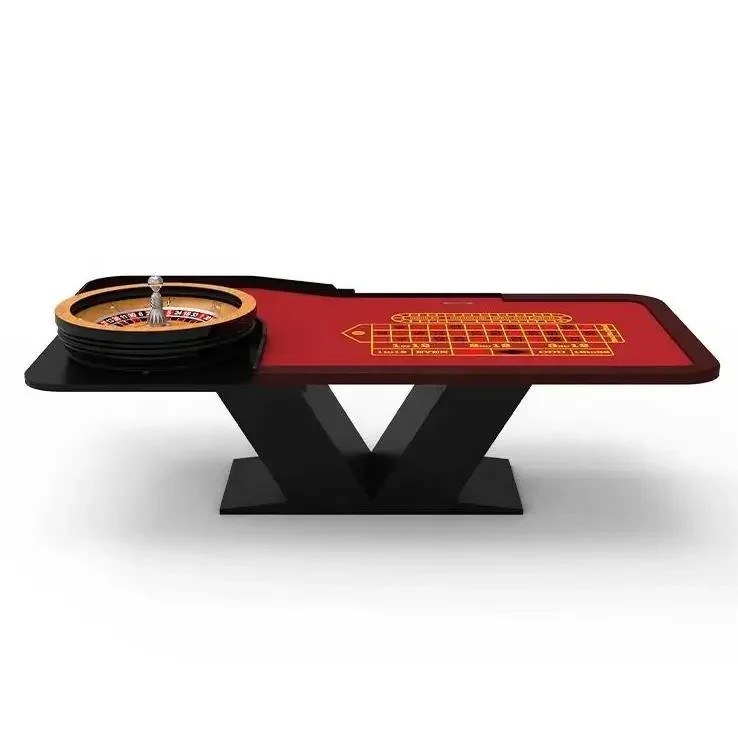 YH 275cm Lucky Red European Style Single 0 Casino Roulette Wheel Table Gambling Roulette Table With 32inch Wheel