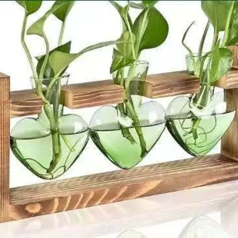 Heart Glass Hydroponic Vase 3