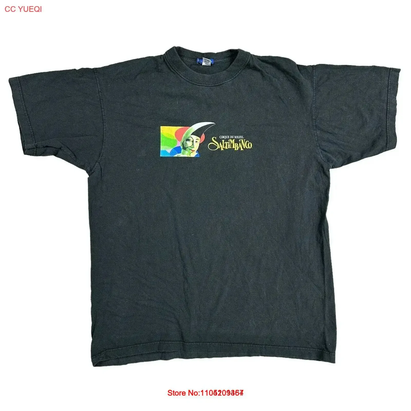 تي شيرت كلاسيكي من Saltimbanco Cirque Du Soleil مطبوع للرجال مقاس XL عتيق مغسول كاجوال قابل للتنفس أنيق وناعم قليلاً #1
