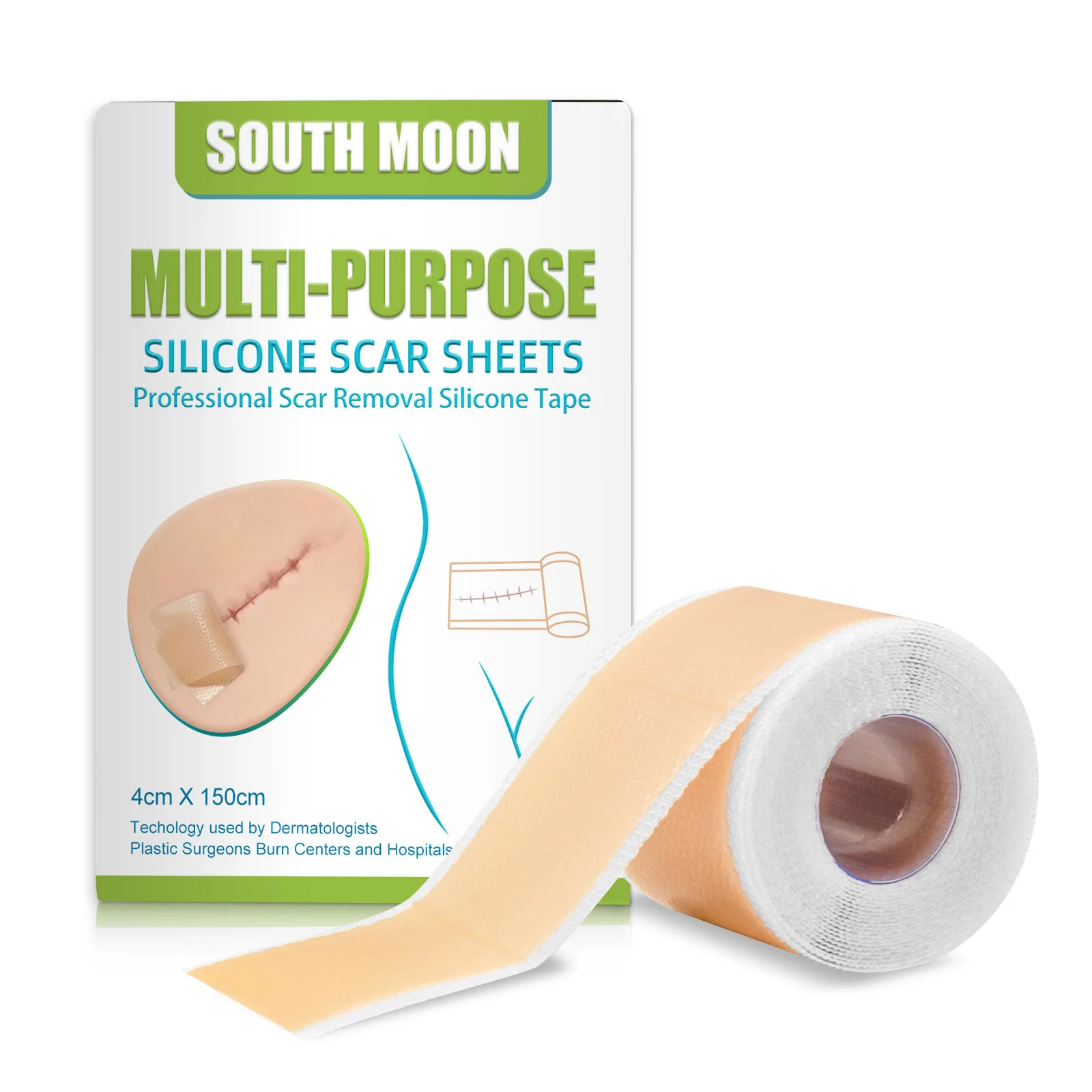 South Moon Silicone Scar Patch Waterproof Efficient Surgery Trauma Burn Skin Cover Treatment Stretch Mark Scar Removal Sheets