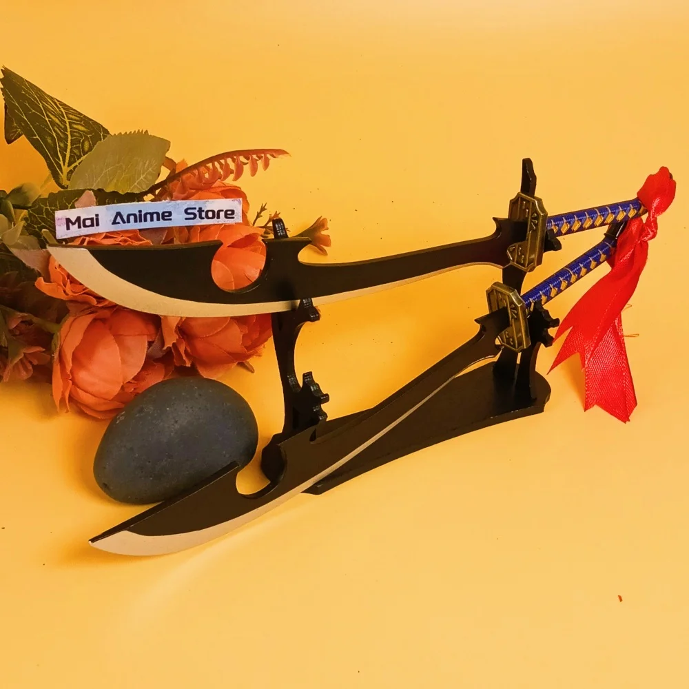 10inch 2pcs Kyoraku Shunsui Katana Metal Anime Bleach Sword Samurai Sabre Steel Knife Blade Real Size Japanese Katana Toy Gift