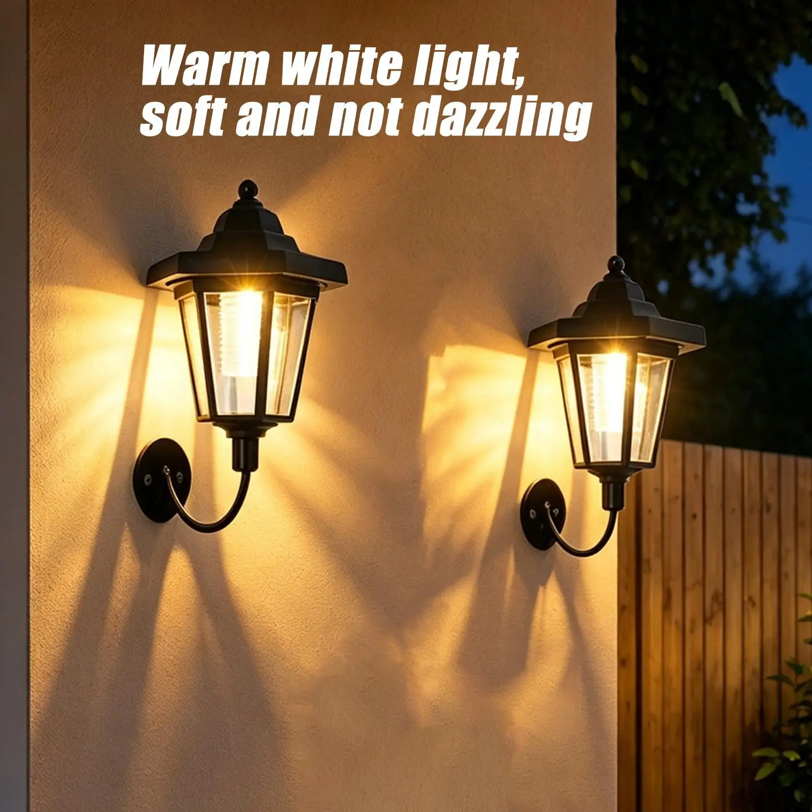 Solar Lights Outdoor Wall Waterproof Lantern Path Decorations Outdoor Solar Wall Lights for Yard Patio Porch Garden Garage Stair