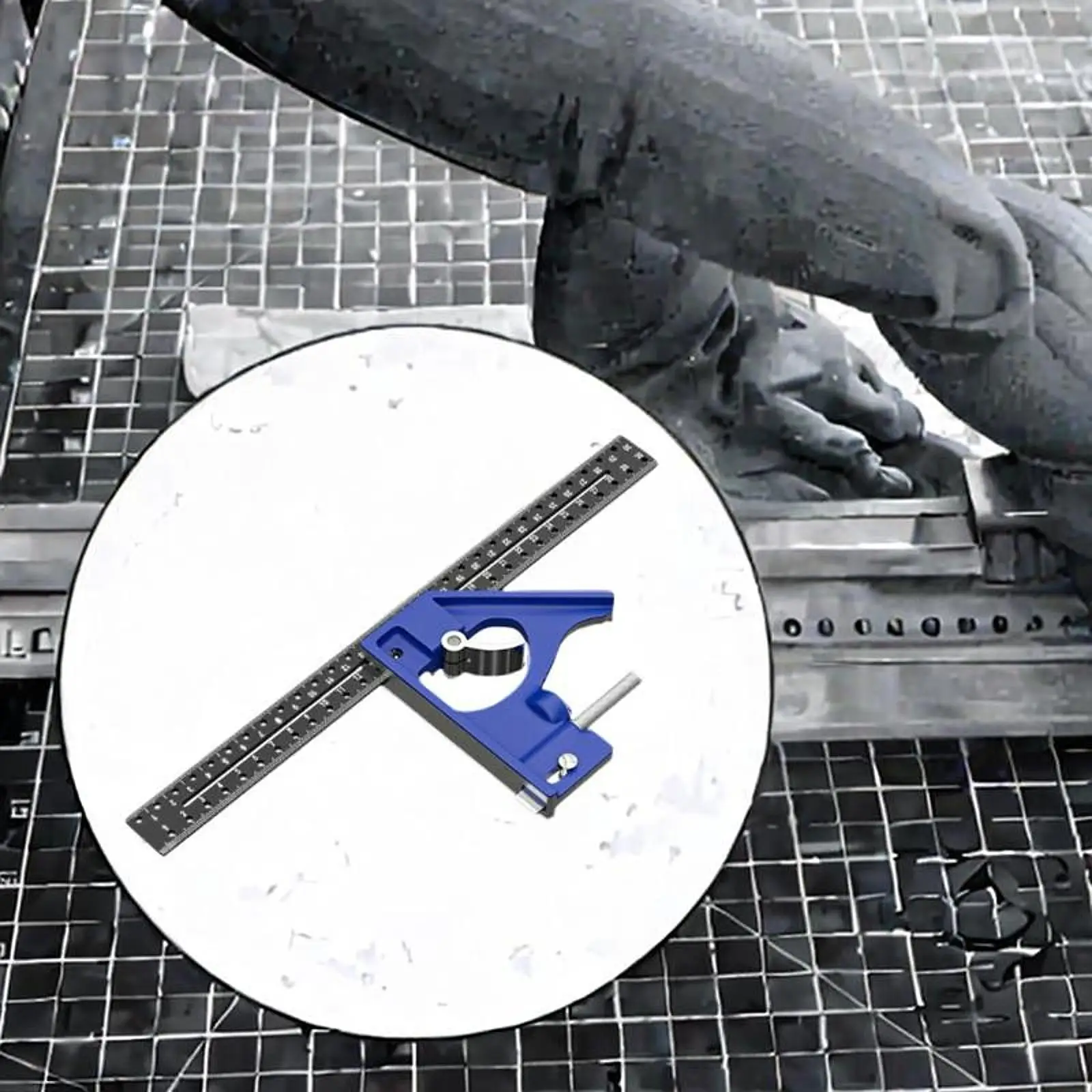 Combination Square, Carpentry Metal Ruler,Framing Square for Carpenter