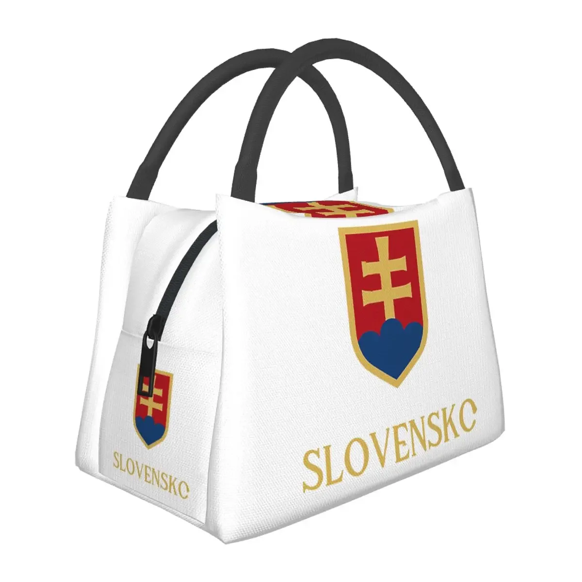 Slovensko Gold Lunch Taschen isoliert Bento Box wieder verwendbare Lunch Tote Picknick Taschen Kühler Thermo tasche für Frau Kinder Büro