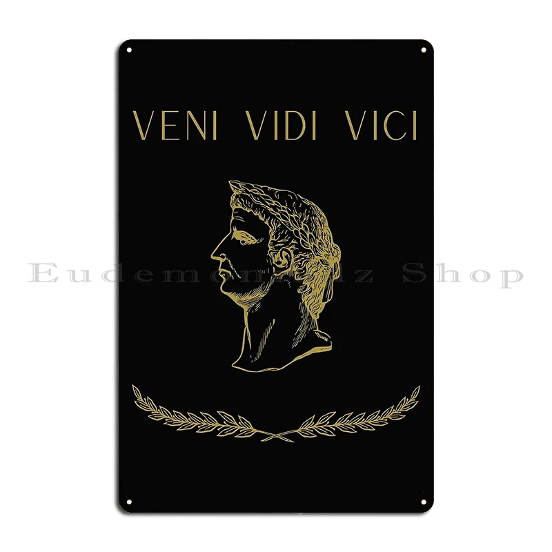 Veni Vidi Vici Metal Plaque Poster Printing Personalized Club Create Custom Tin Sign Poster