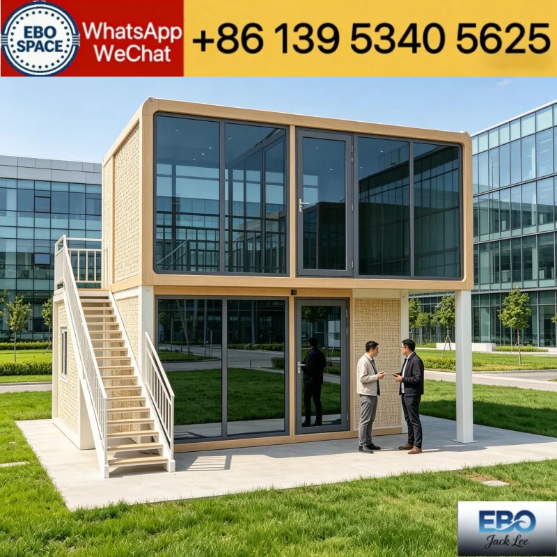 40FT Expand Modular Prefabricated Family Villa Three Bedroom Large Living Space Waterproof Roof Permanent Residential Expand Con