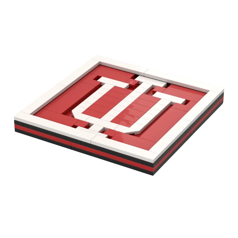 129 pièces MOC Gear Houseware Indiana University Coaster Model Building Blocks Construction Christmas Gift Idea Toy Education