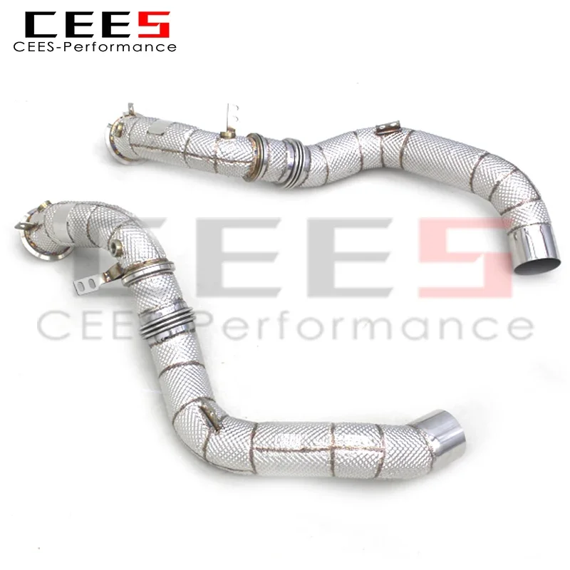 CEES Catless Downpipe for BMW M5 F90 4.4T 2018-2023 High Performance Stainless Steel 304 Exhaust System
