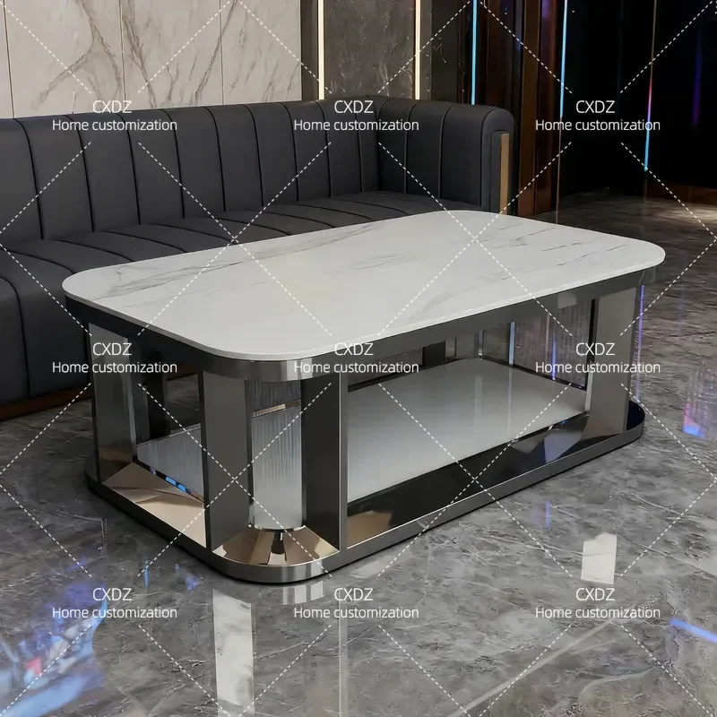 New Luminous Coffee Table Special Rock Slab Marble Bar Table for Karaoke Room Box Sofa