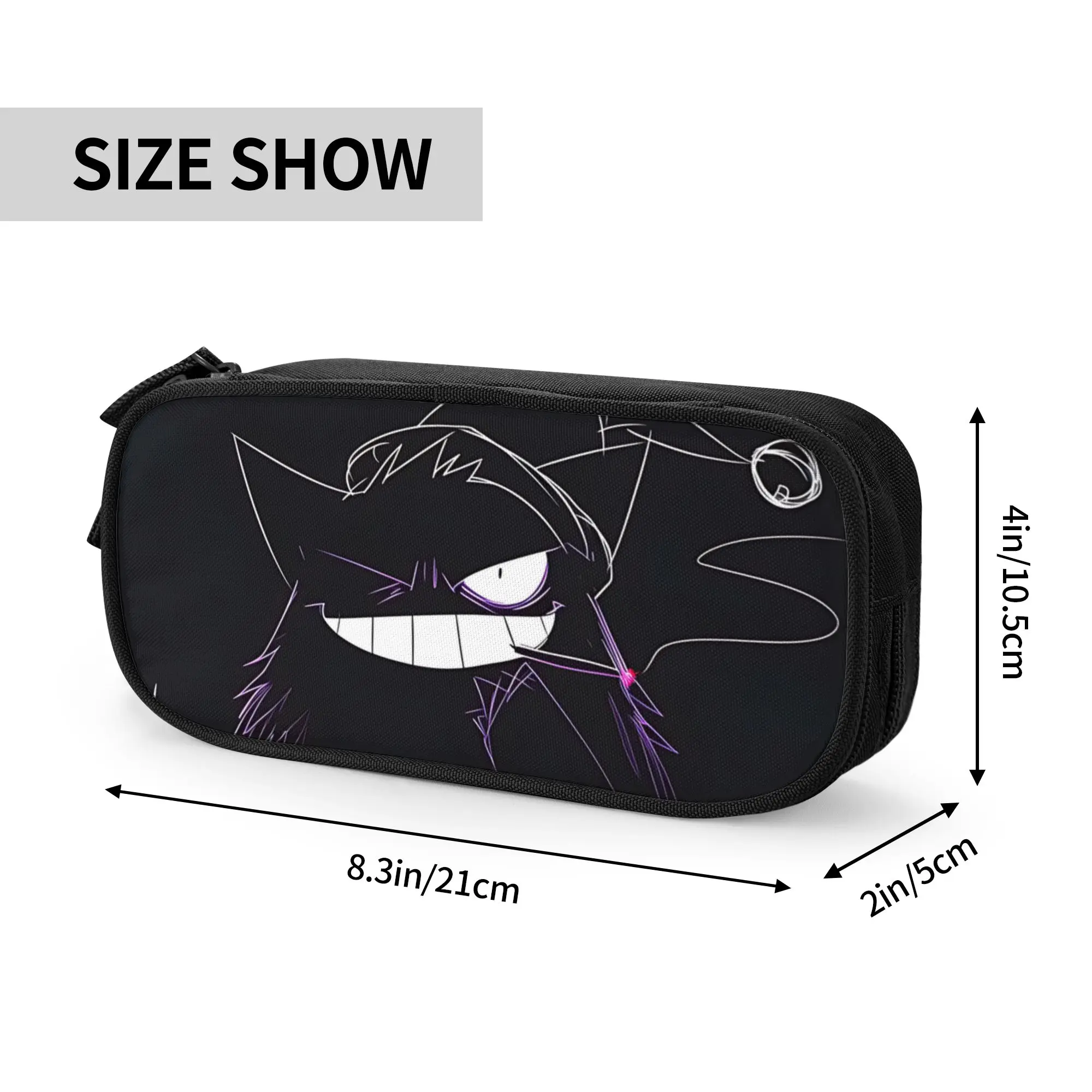 Custom Pokemon Halloween Gengar Large Capacity Bags for Child  School Pencil Bag for Boys Gilrs Kids