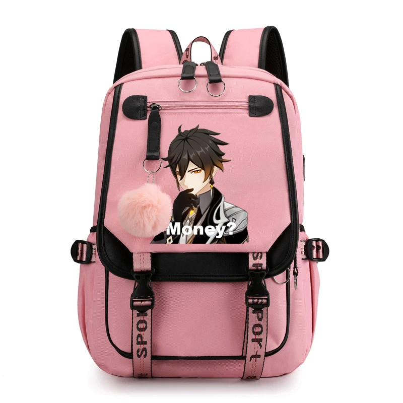 

Genshin Impact Backpacks for School Multifunction USB Charging s Girls ren Teenagers School Bags Travel Laptop Mochilas