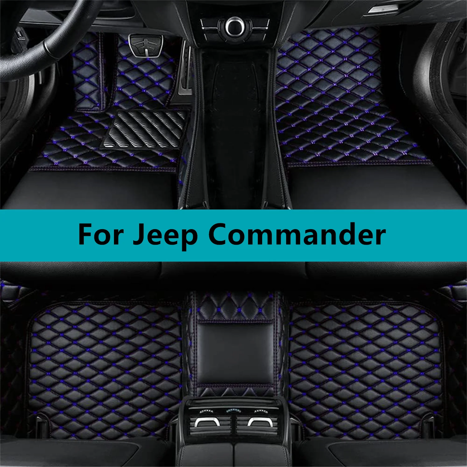 

Full Set Car Floor Mats For Jeep Commander 2022 2023 2024 2025 2026 2027 Leather Floor Mats for Cars Mats Carpets Accessories