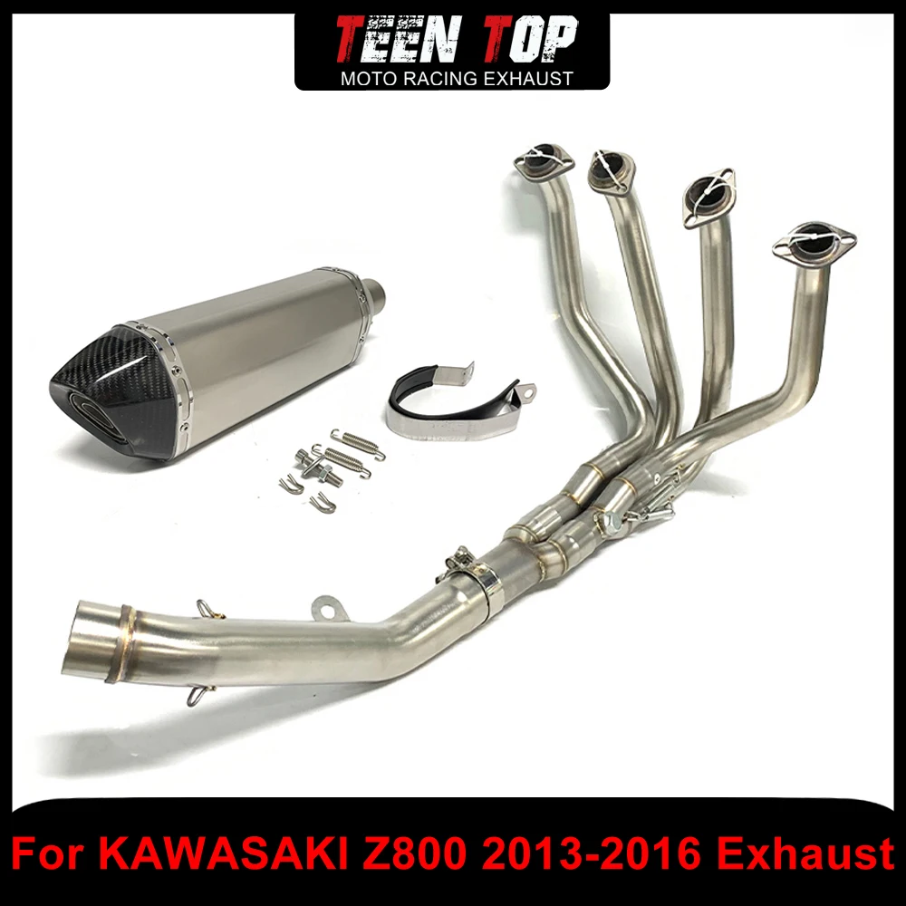 For Kawasaki Z800 2013-2016 Exhaust Systems 51mm Motorcycle Escape Exhaust Elbow Pipe Z800 Connection Pipe Muffler Silencieux