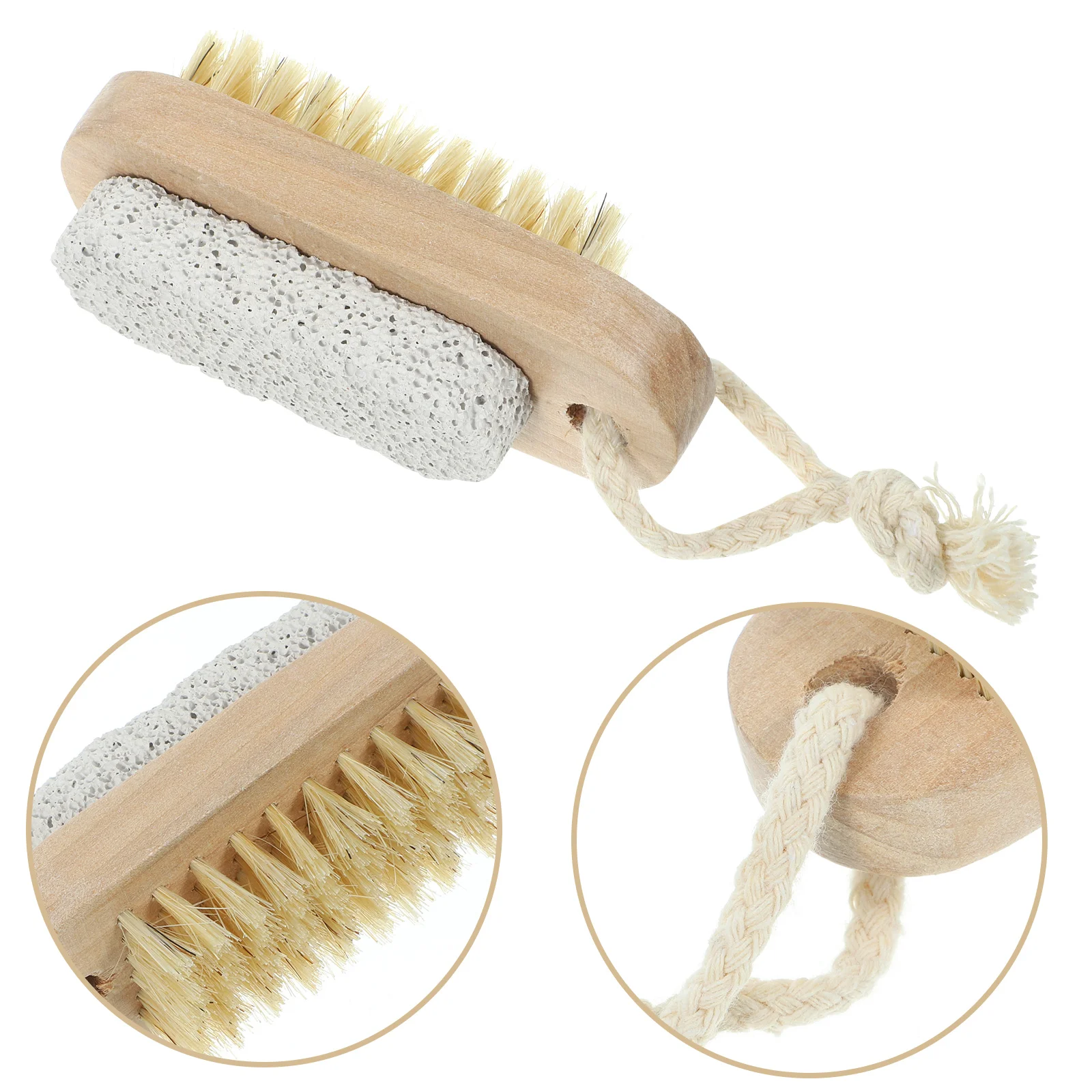 2 Pcs Clean Double Sided Pumice Brush Nail Exfoliate Dead Skin Stone 2pcs Shower Foot Scrubber with Body for Feet Bath and