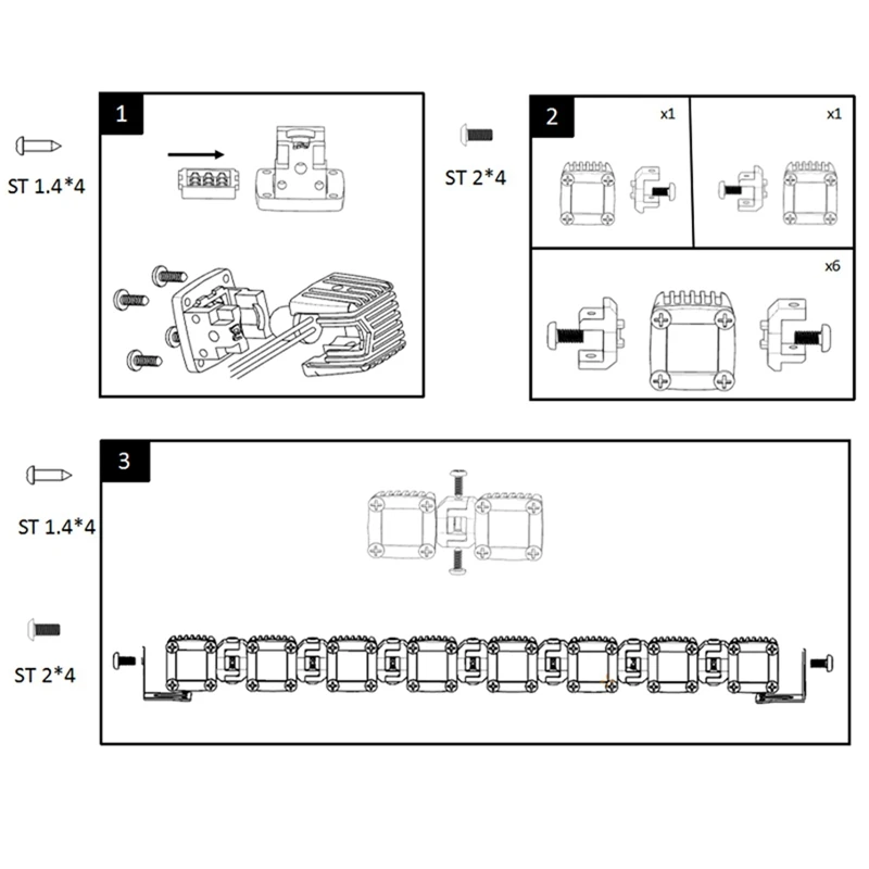 LED Lamp Roof Light Bar Spotlight Searchlight per 1/8 1/10 RC Crawler Car Axial SCX10 Traxxas TRX-4 parti di aggiornamento