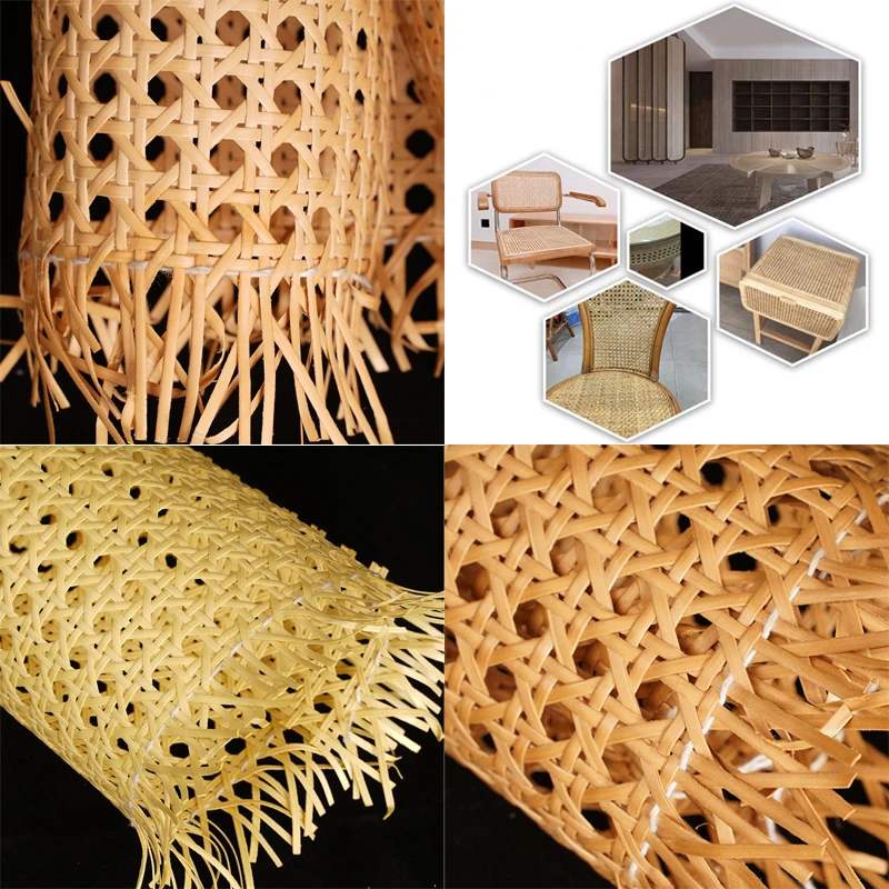 40-50cm Width 0.3-7m Length Indonesian Natural Plastic Rattan Roll Webbing  Wall Decoration Furniture Repair Material Hot