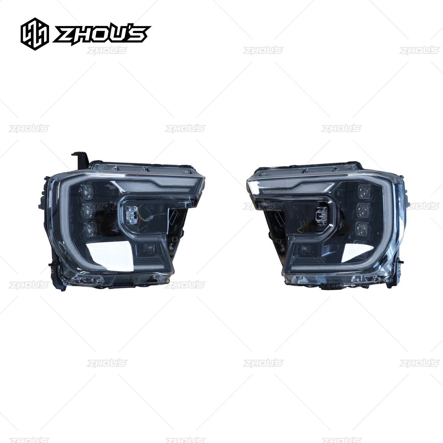 Zhous Design High Quality Car Parts LED Upgrade Headlights for Ford Ranger T9 4x4 Body Kit