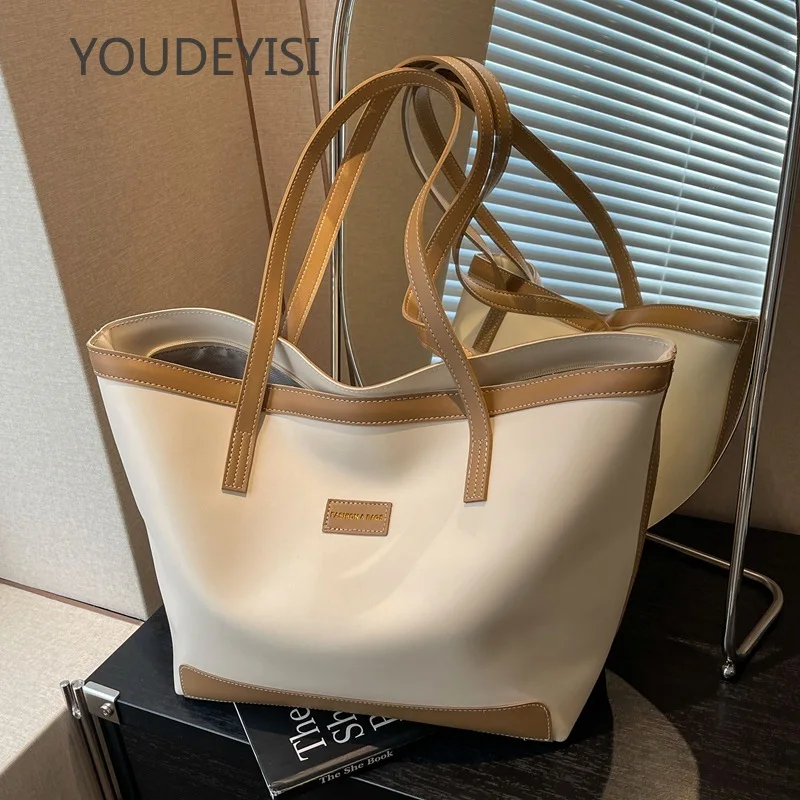 

YOUDEYISI Retro Tote Bag: Women's Bag, High-end Commuter, Large-capacity Solid Color Shoulder Bag