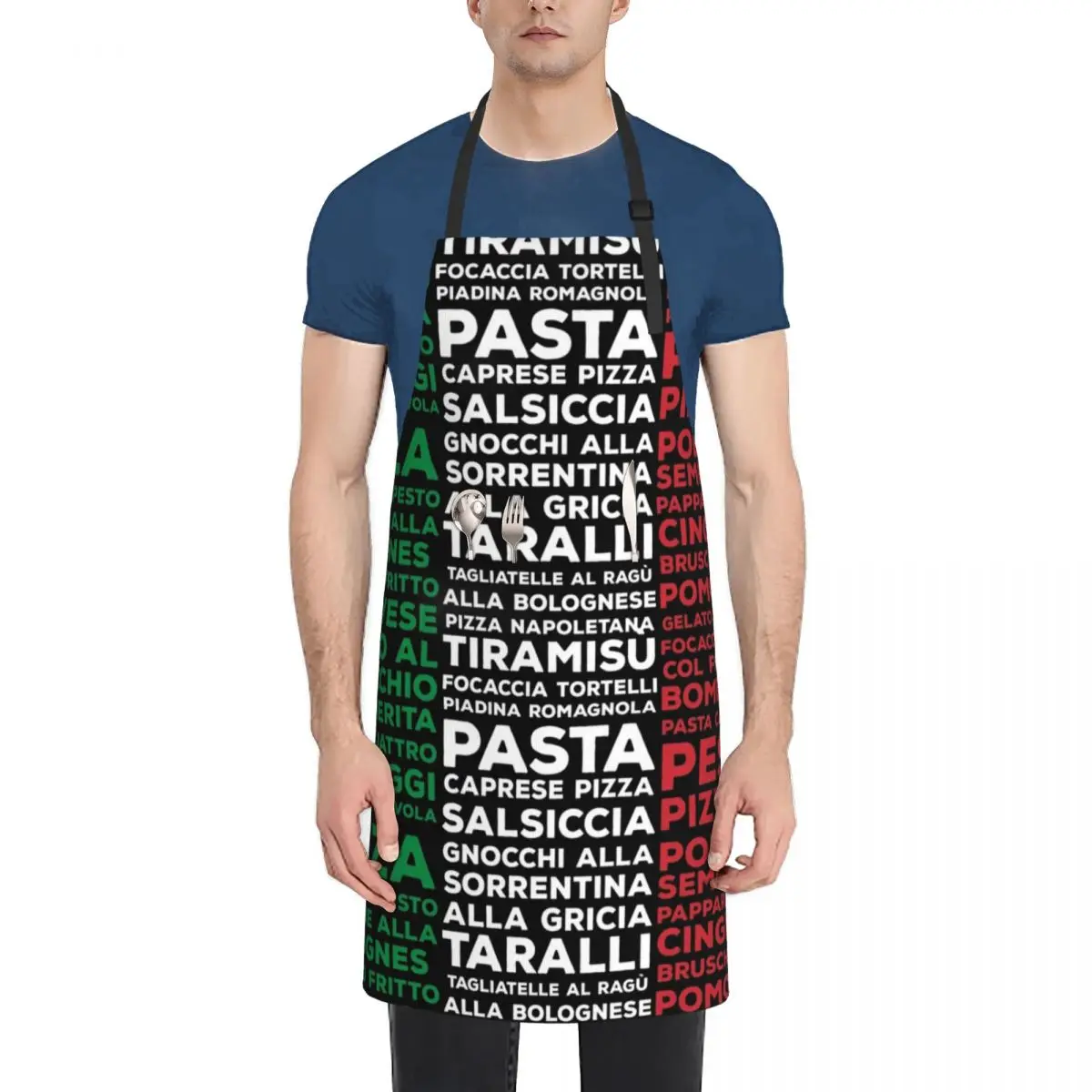 

Italian Food Flag Italy Pasta Love Apron Camping christmas decoration Apron