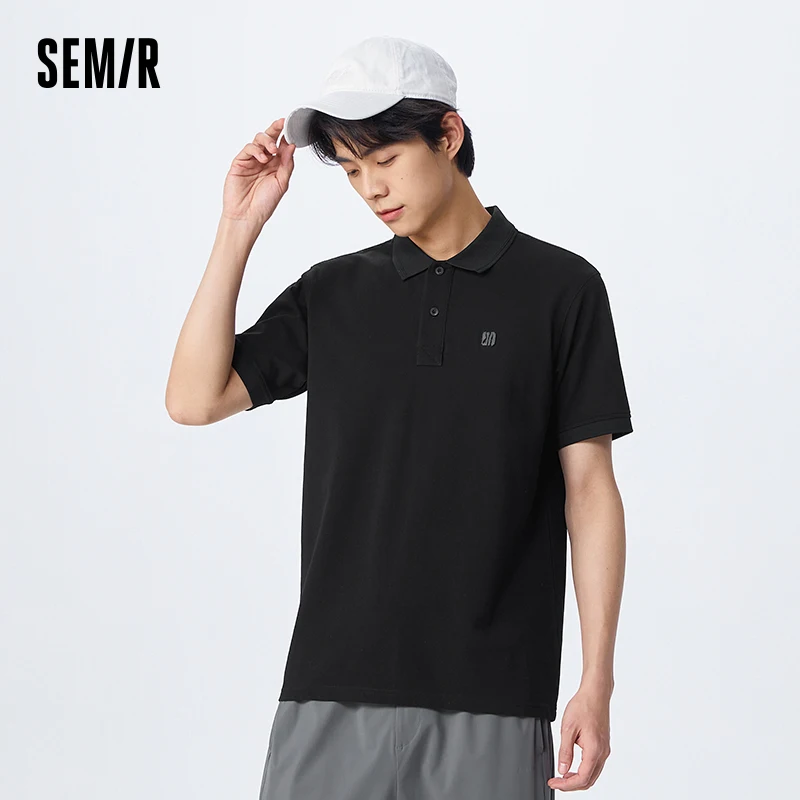 Semir Polo Shirt Men 2023 Summer New Cool Antibacterial Comfortable Fashion Daily Commuter Short Sleeve Tops