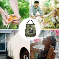 A17F-1 Pcs Outdoor 20L Camping Shower Water Bag Camping Hiking Climbing Bath Equipment Camping Green