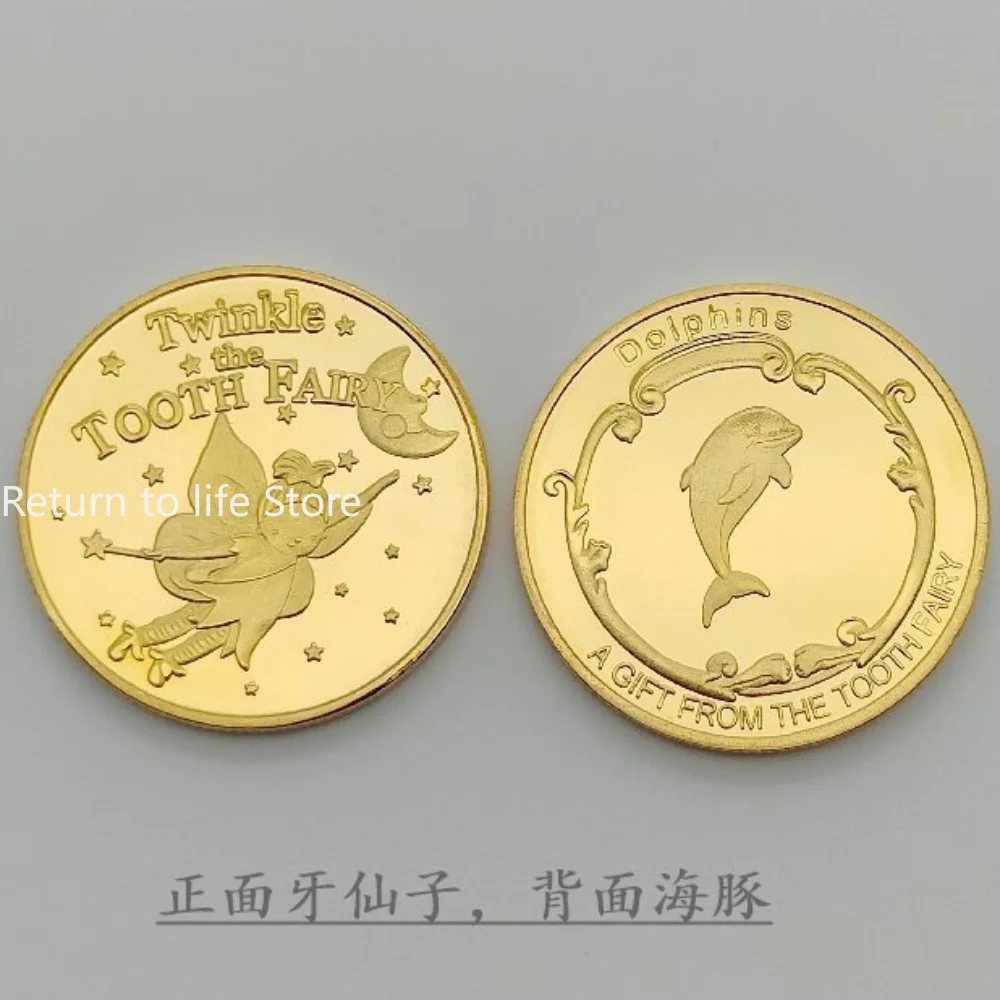 Collection Coin Tooth Fairy Commemorative Coins For Creative Kids Teeth Change Souvenir Child Dentistry Gifts Gold Plated Coin