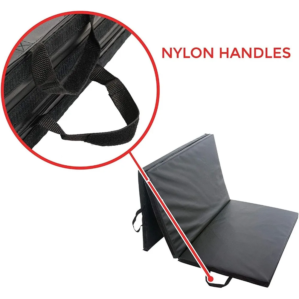 Extra Thick Tri-Folding Exercise Mat - Non-Slip, Water-Resistant for Home Gym, Yoga, MMA & Cardio Workouts