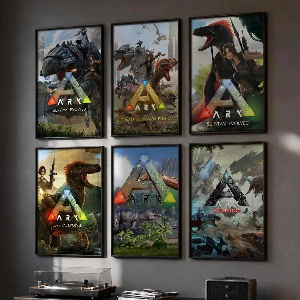 Affiche A-ARK S-Survival E-Evolved SVG HD, Autocollants Muraux pour la Maison, Couloir, Salon, Chambre, Bar, Bureau, Décoration, Impressions Artistiques