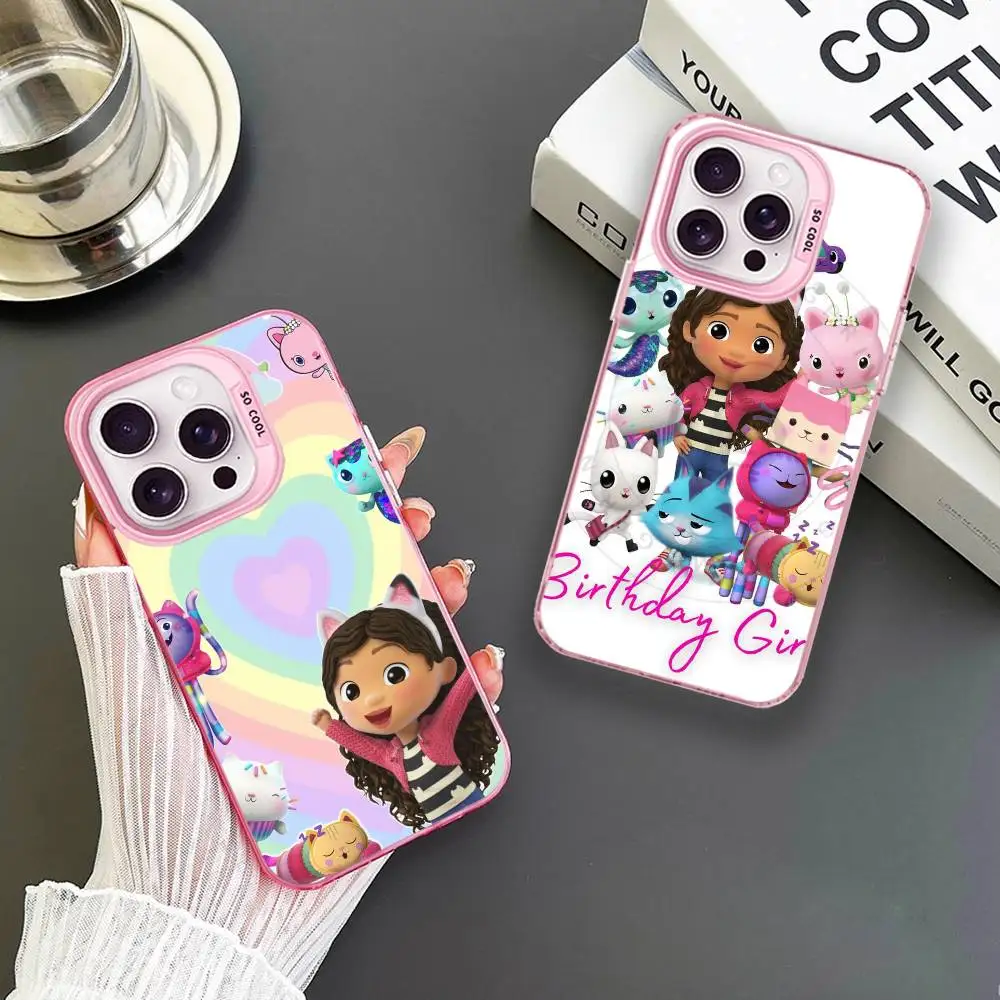 

Cute G-Gabbys Dollhouse Phone Case For iPhone 16,15,14,13,12,11,Mini,Pro,MAX Pink Matte Shockproof Cover
