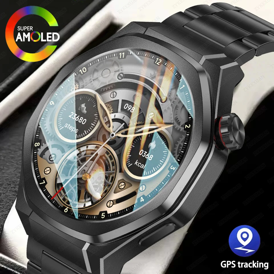 

Новинка 2025 года для Huawei GT5 Pro, умные часы для мужчин, GPS-трек движения, AMOLED HD-экран, монитор здоровья, Bluetooth-вызов, водонепроницаемые умные часы