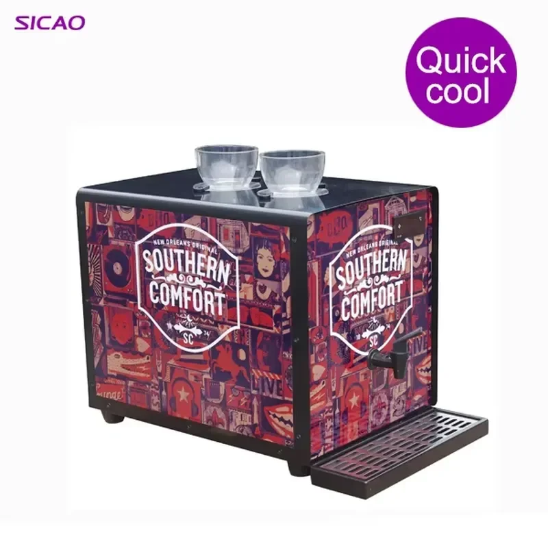 # for 2 Bottle Ice Shot Machine Liquor Chiller Cold Vodka Dispenser Refrigerator Bar Party Drink Cooler Home Kitchen Accessories