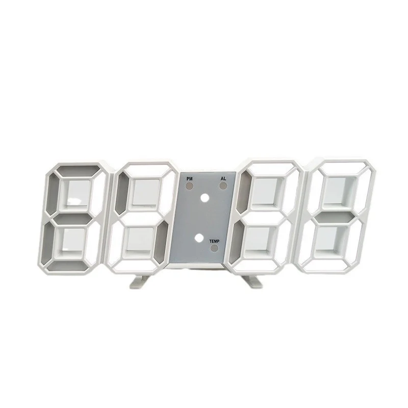 Other Einfache Mode Elektronische Uhr 3D Leuchtende Digitaluhr Sprachaktivierte Stille Wecker Kreative Desktop Uhr 3