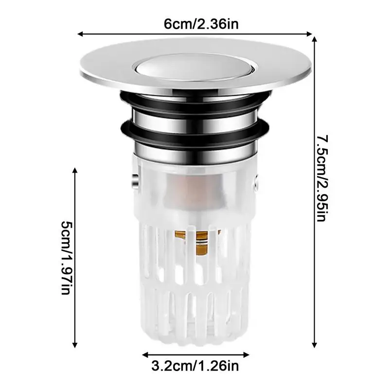 Lavello Bounce Core Drain Strainer Anti-intasamento lavabo filtro di scarico bagno lavello filtro per lavabo cucina lavello vasca