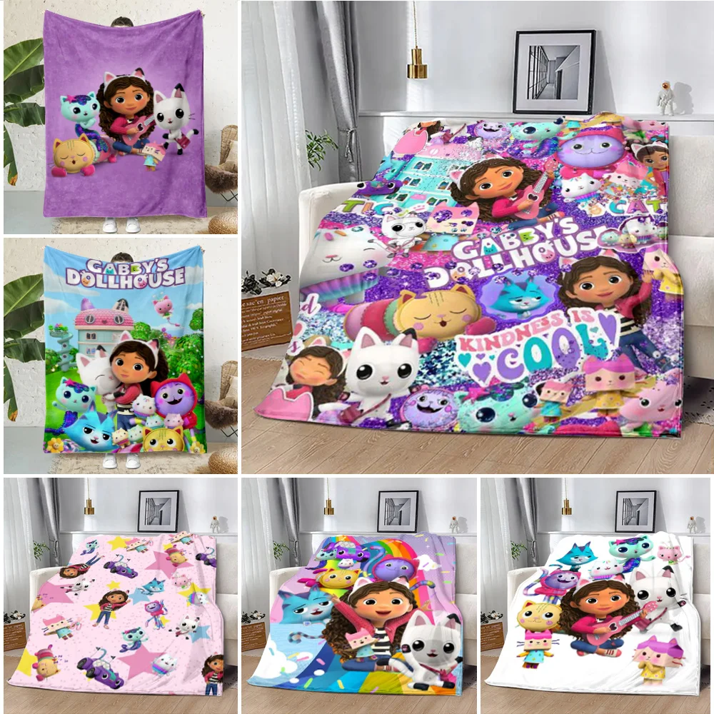 Gabbys Dollhouse Printed Blanket Picnic Blankets Warm Blanket Soft and Comfortable Blanket Home Travel Birthday Gift