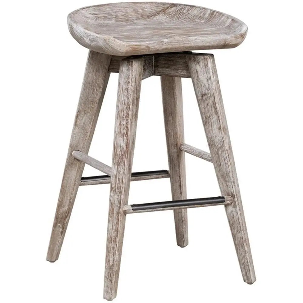 

Bali Backl Swivel Counter Stool - Barnwood Wire-Brush