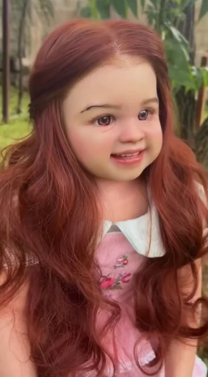 29inch Reborn Baby Shanti With Hand-Rooted Hair Already Finished Doll Wine Curl Hair  Real Photos