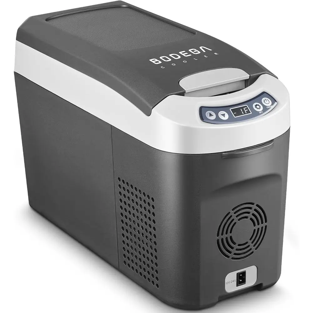 

12-Car Portable Refrigerator, 16-Quart Capacity, Temperature Control from -4℉ to 68℉, Ideal for Vehicles, Camping, and Travel